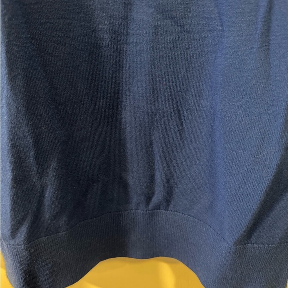 Talbots Petite Blue Women’s Sweater Top Size Medium Petite Black Details - Picture 3 of 5